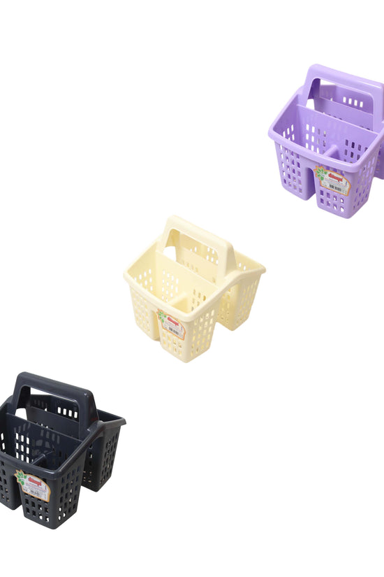 Compact Plastic Cutlery Holder for Organized Kitchen