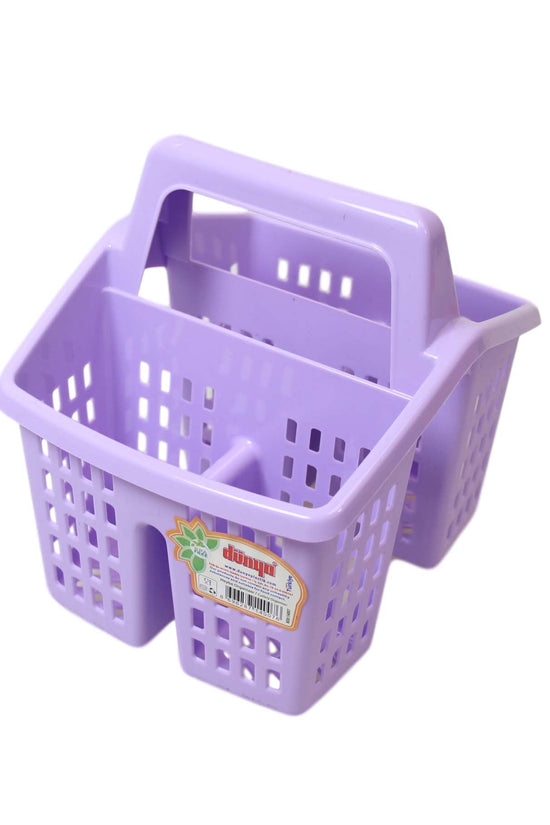 Compact Plastic Cutlery Holder for Organized Kitchen