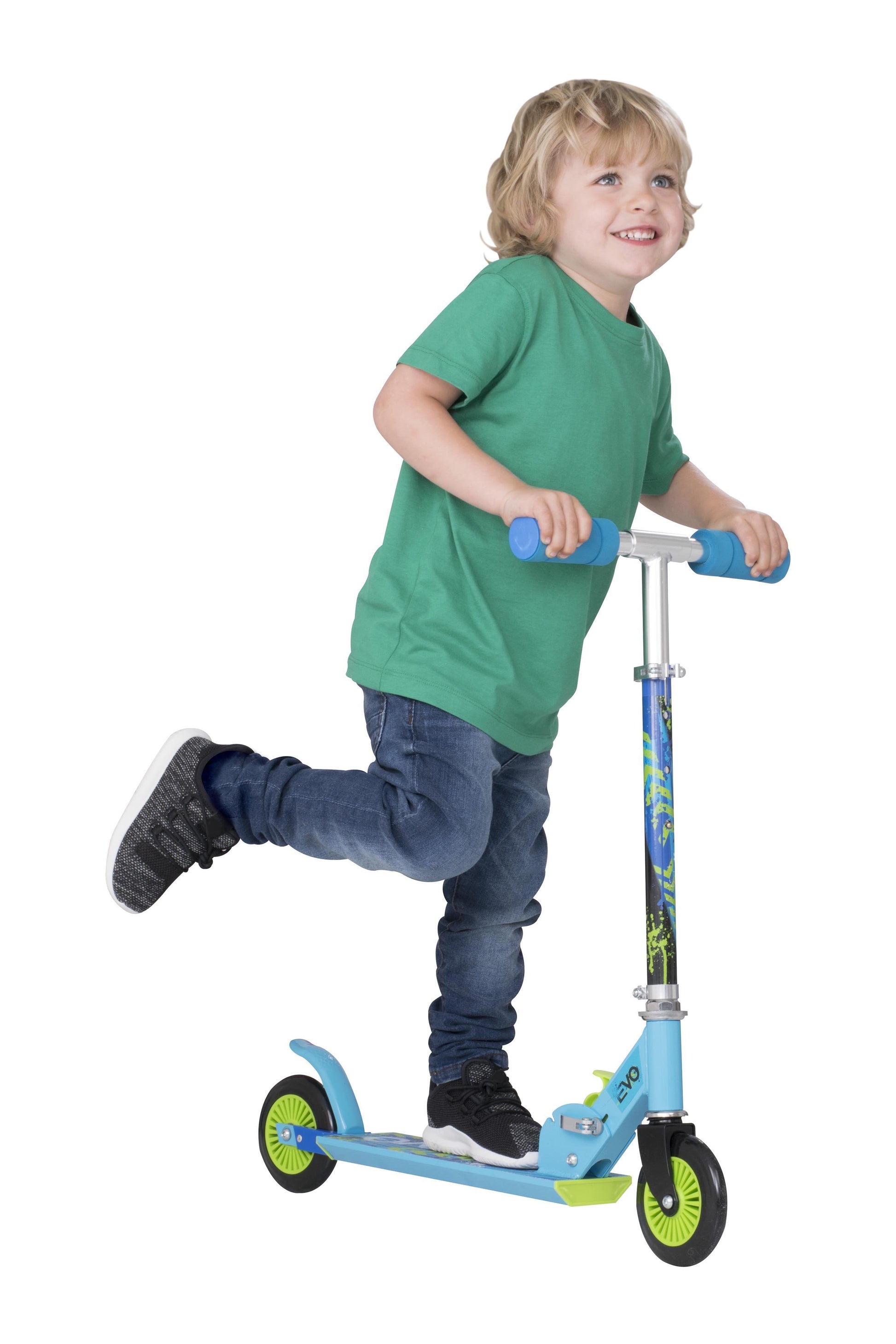 HTI Childrens Evo Inline Scooter Blue Ultimate Fun for Kids