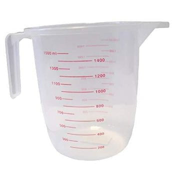 Durable Plastic Kitchen Measuring Jug 1500ml Easy Cooking Measurement