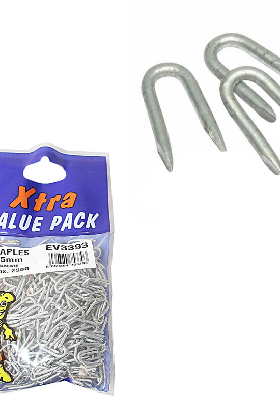 15mm Galvanised Staples Reliable and Versatile Fastening Solution for DIY Projects