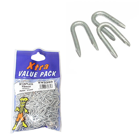 15mm Galvanised Staples Reliable and Versatile Fastening Solution for DIY Projects