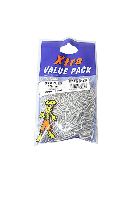 15mm Galvanised Staples Reliable and Versatile Fastening Solution for DIY Projects