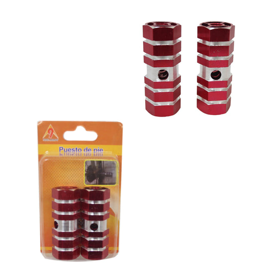 Durable Aluminium Bike Pedal Foot Rest Axle Pegs Pack of 2