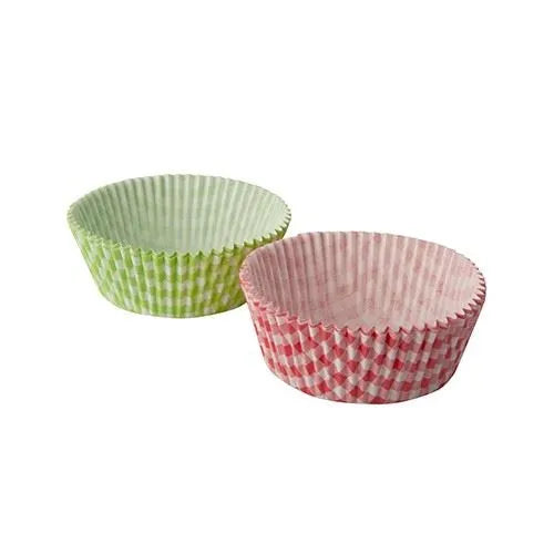 100 Mini Paper Cupcake Cases in Mixed Colours 35 x 19 mm
