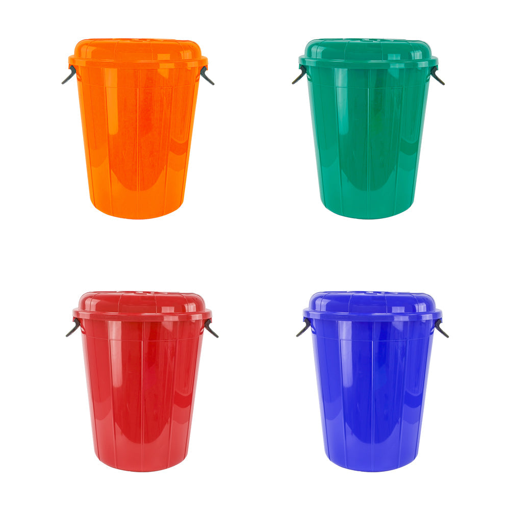 EcoFriendly 60L Plastic Storage Drum Bin Bucket with Handles