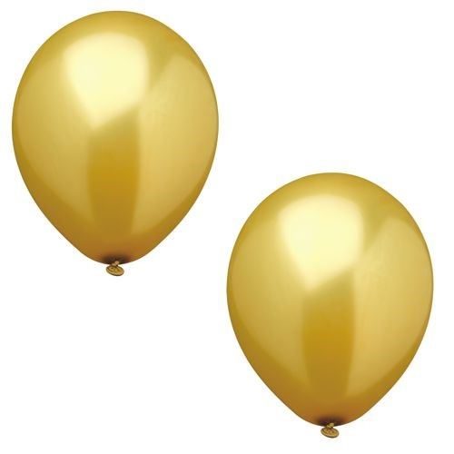 Papstar Metallic Gold Birthday Party Balloons 10 Piece Pack for Stylish Celebrations