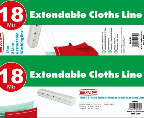 SpaceSaving Retractable Indoor Laundry Washing Line