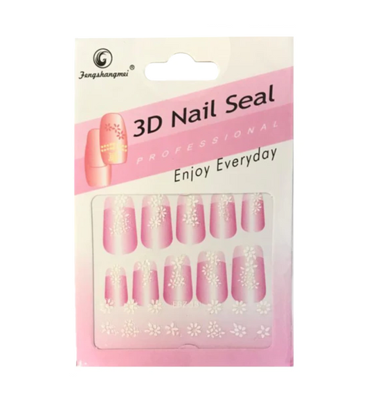 Flower Design Nail Art Stickers Assorted Colors