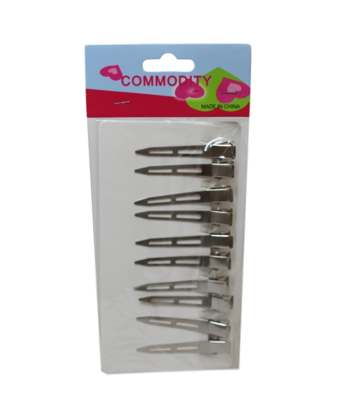 Premium 6 cm Metal Hair Clips Pack of 10 Stylish Hair Accessories