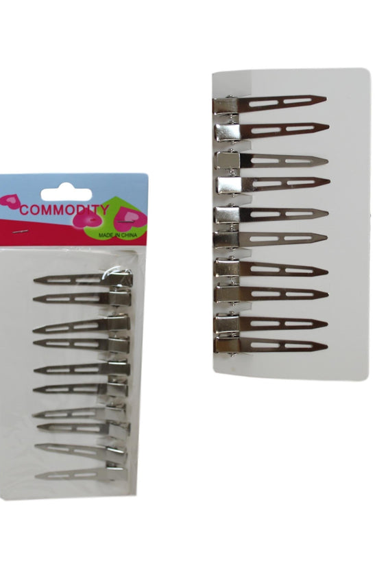 Premium 6 cm Metal Hair Clips Pack of 10 Stylish Hair Accessories