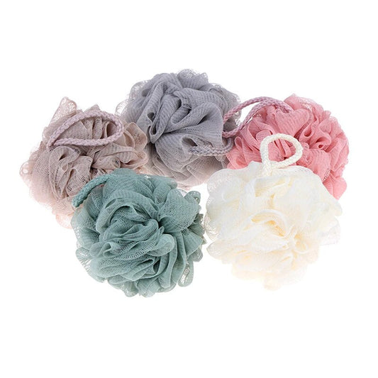 10 cm Shower Bath Mesh Puff Ball with String Assorted Colors