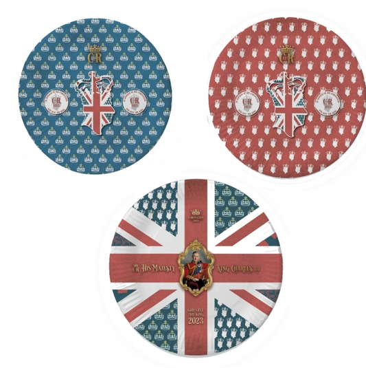 Regal Collection King Charles III 8Pack 9Inch Disposable Plates