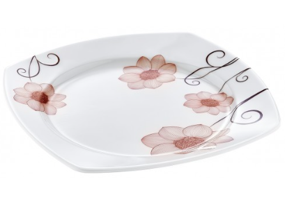 Square Melamine Dinner Plate 18cm Assorted Designs