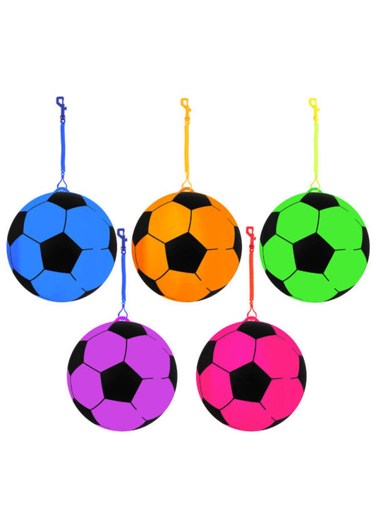 22cm PVC Football Keychain with Hook in Assorted Colors