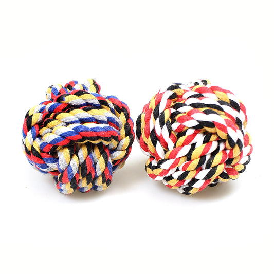 Durable 65 cm Knotted Rope Ball for Dog Chewing and Teething