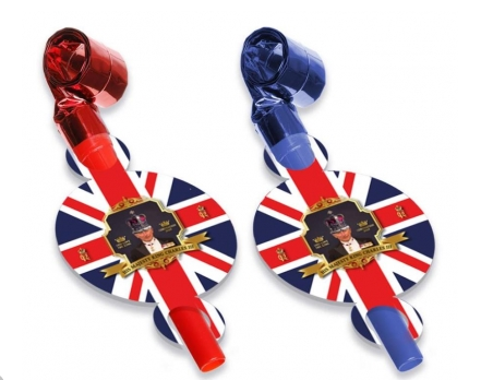 Royal Celebration King Charles III Blow Horns Pack of 6