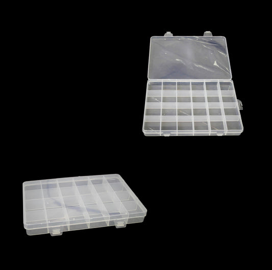 Compact Plastic Craft Storage Box with Compartments