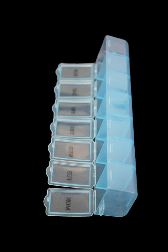 7Day Plastic Pill Tablet Box Organizer Assorted Colors
