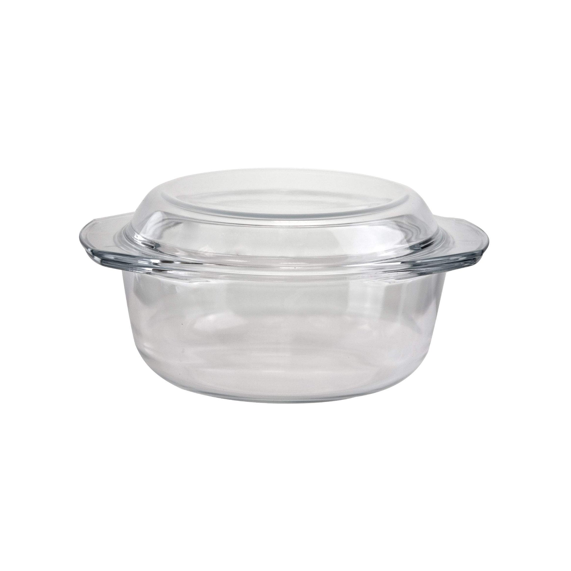 Durane 25L Round Tempered Glass Casserole with Lid