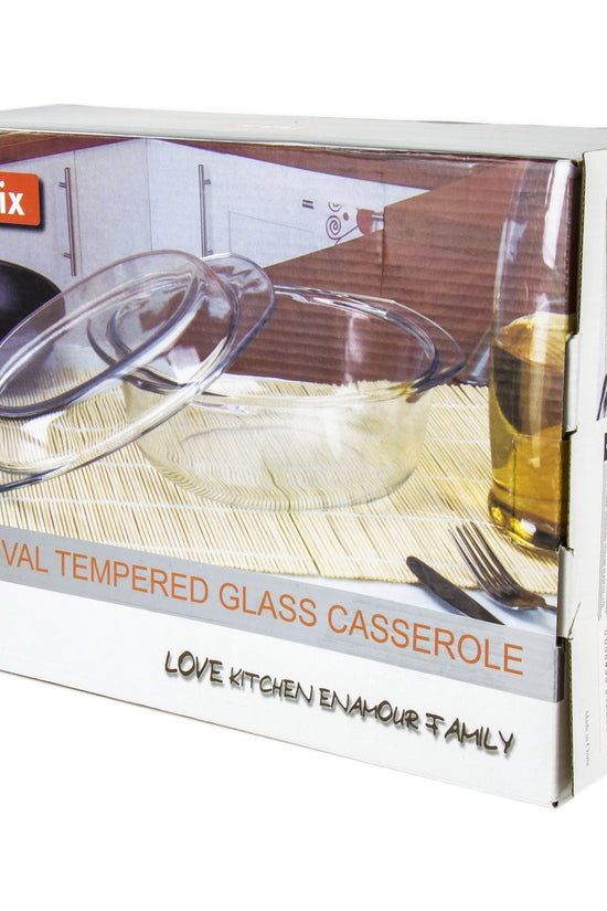 Durane 35L Tempered Glass Oven Casserole with Lid
