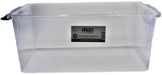 Premium Clear Plastic Storage Box 20L 47x30x20 cm