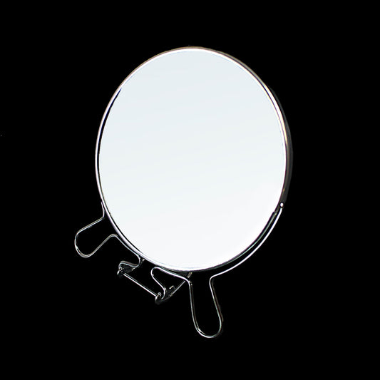 Elegant Double Sided Round Desk Mirror with Legs 6 Inch
