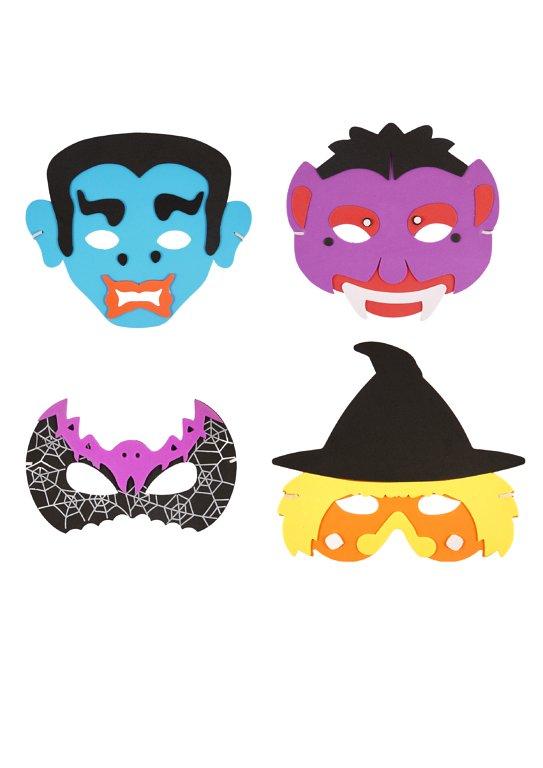 Assorted Halloween EVA Foam Masks with Elastic Band