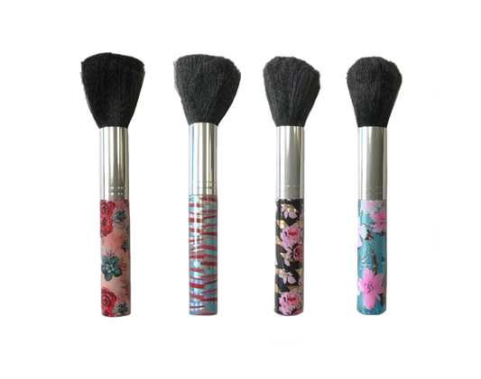 Floral Handle Makeup Powder Brush Assorted Designs