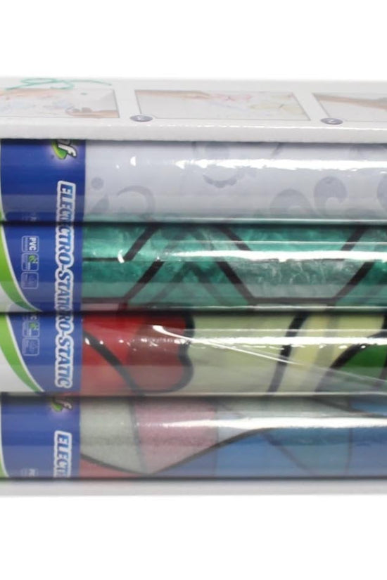 Decorative Water Resistant PVC Privacy Film Sticker Assorted Designs