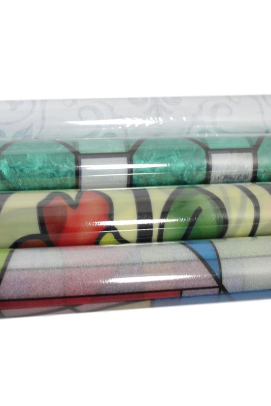 Decorative Water Resistant PVC Privacy Film Sticker Assorted Designs