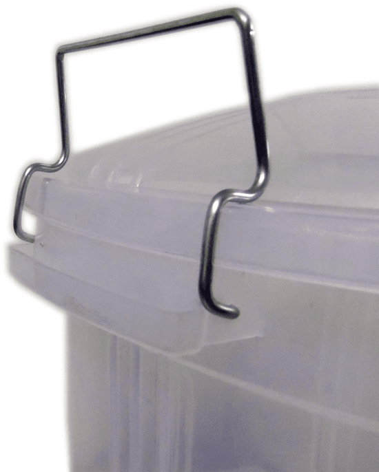 Durable Clear Plastic Storage Bin Bucket with Lid 70 Litre Capacity