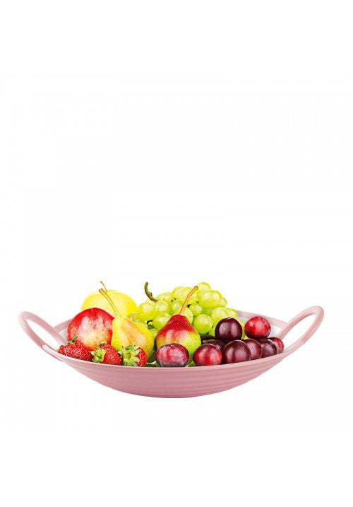 Happy Life Vera Plastic Fruit Plate with Handles Assorted Colours