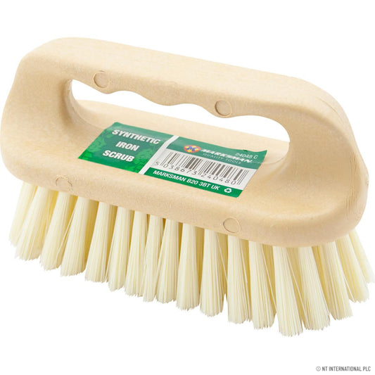 Durable Synthetic Iron Scrub Hand Brush for Laundry