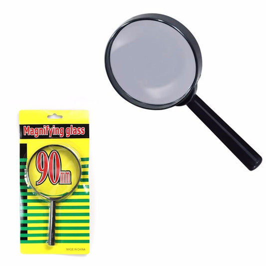 Classic Black Frame 90mm Magnifying Glass