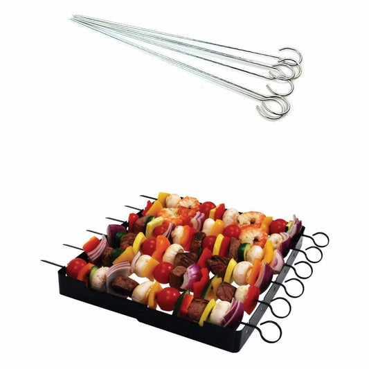 Premium Stainless Steel BBQ Skewers Pack of 6