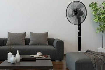 16Inch Plastic Round Black Floor Standing Fan 220240V 50Hz