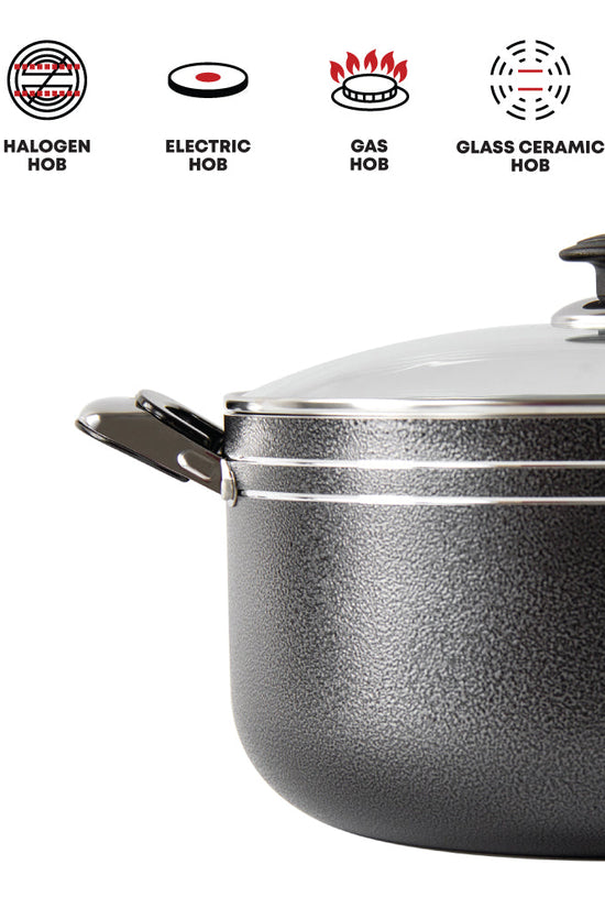 Una Nonstick Athena Stockpot Set 5Piece Kitchen Cookware Collection