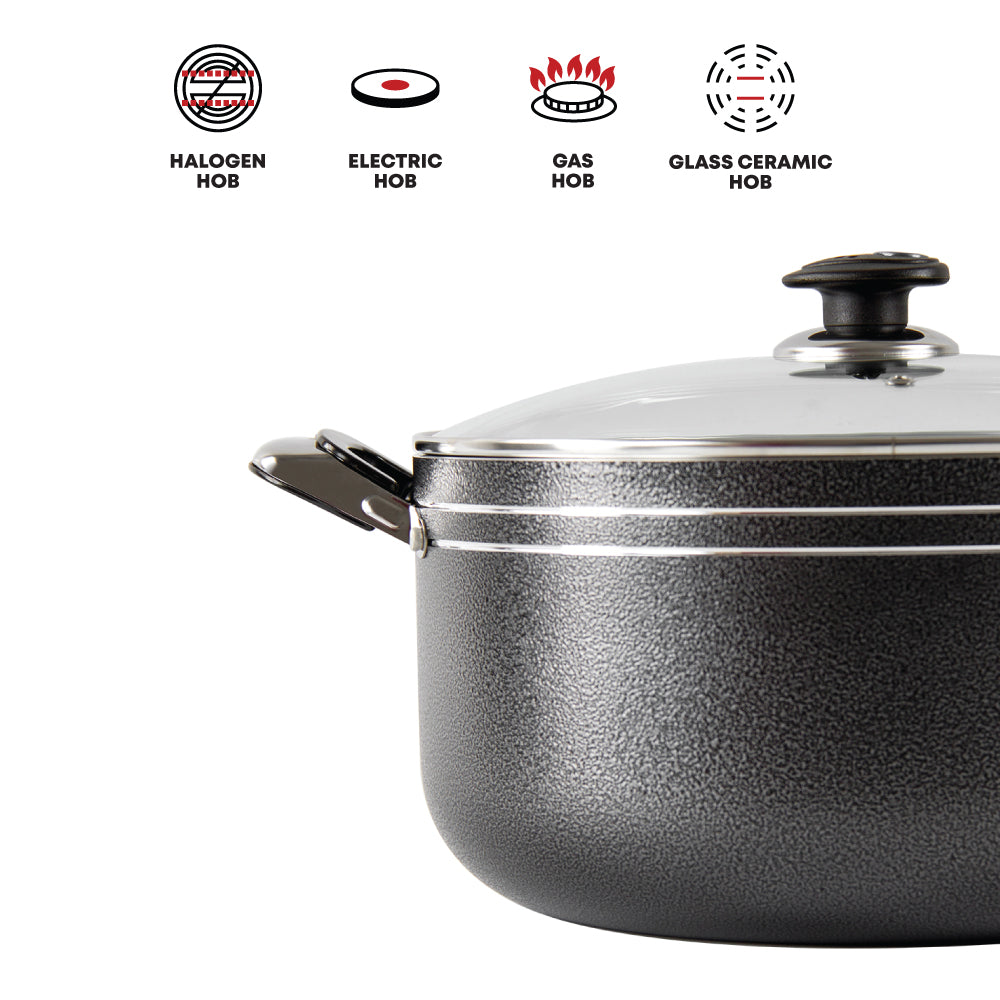 Una Nonstick Athena Stockpot Set 5Piece Kitchen Cookware Collection