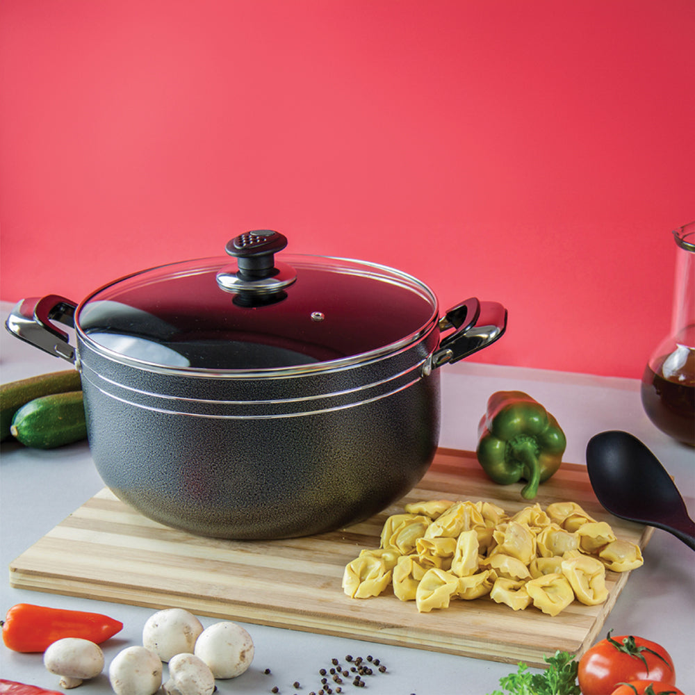 Una Nonstick Athena Stockpot Set 5Piece Kitchen Cookware Collection