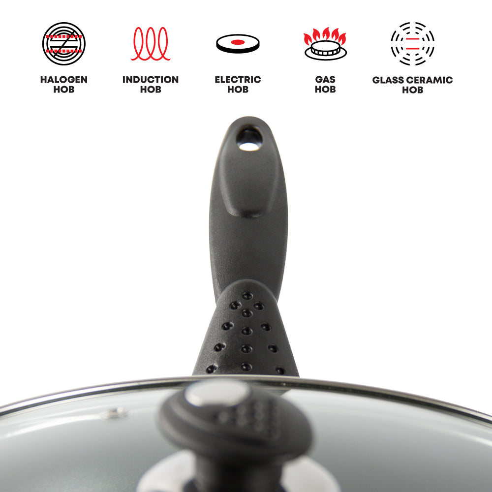 SQ Professional Una 24cm NonStick Frying Pan with Lid