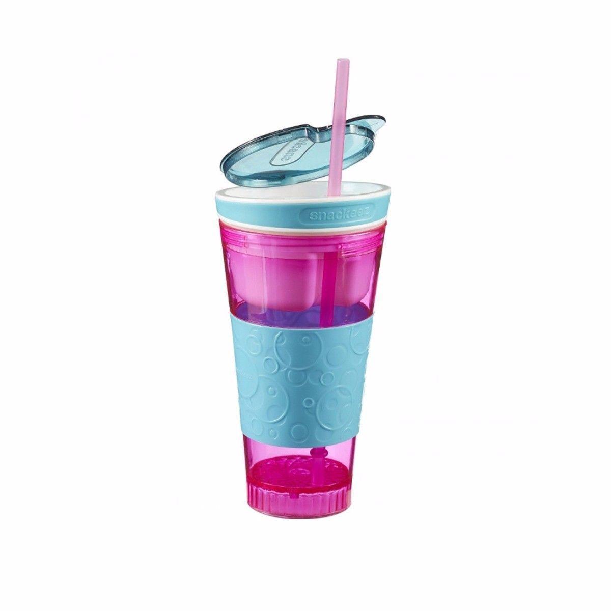 2 In 1 Plastic Travel Snack Drink Cup Convenient and Versatile