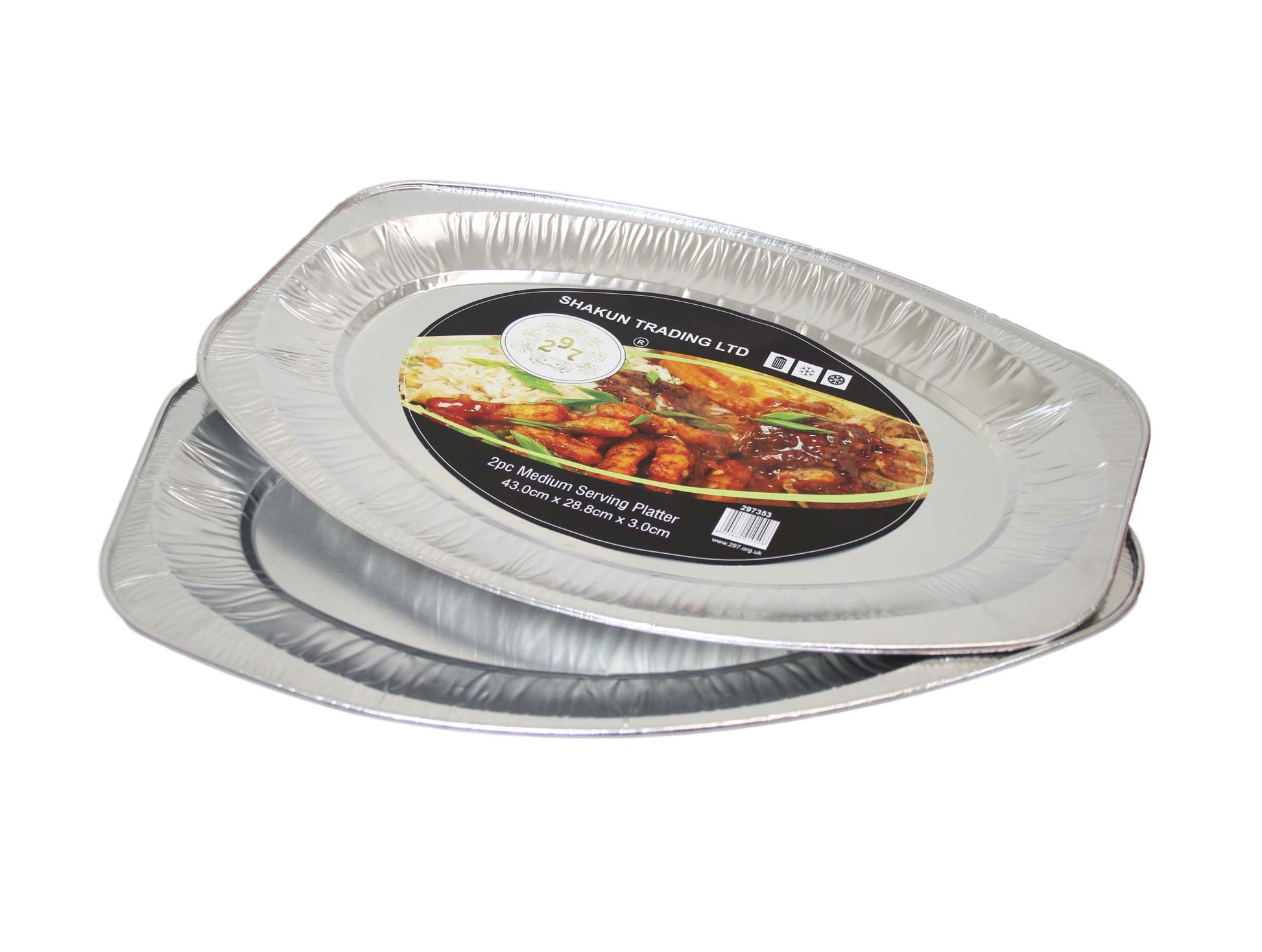 2Pack Medium Roast Rice Food Serving Trays Elegant and Convenient