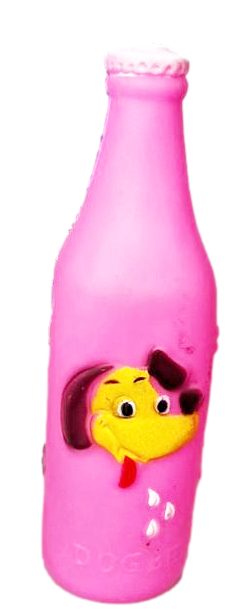 Interactive Squeaky Dog Toy Beer Bottle Design