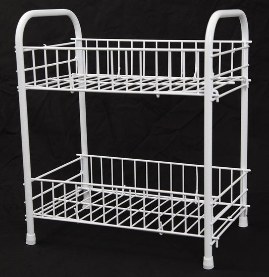 2Tier Metal Fruit and Vegetable Storage Rack for Kitchen Organization