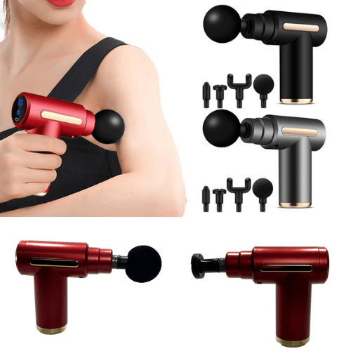 PowerPro Rechargeable Massage Gun with 4 Interchangeable Heads