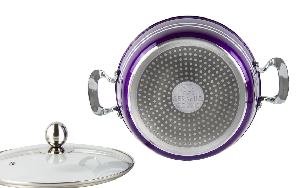 SQ Professional 5Piece Metallic Die Cast Stockpot Set in Amethyst Finish