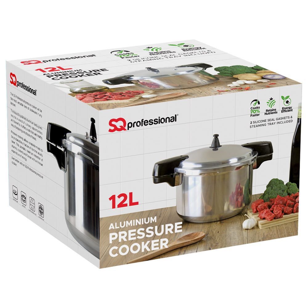 SQ Professional 12 Litre Aluminium Pressure Cooker
