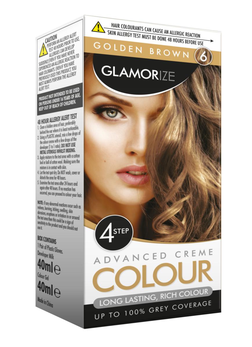 Premium Golden Brown Hair Dye No6 Advanced Creme Colour