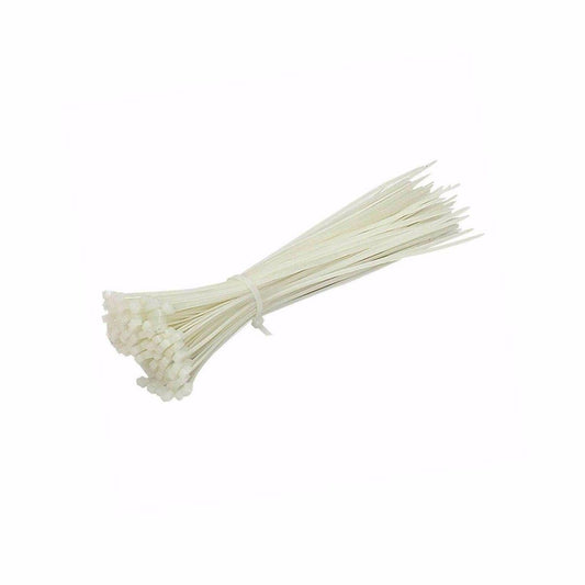 White Cable Ties 4x200mm Pack of 40 Strong Versatile DIY Supplies